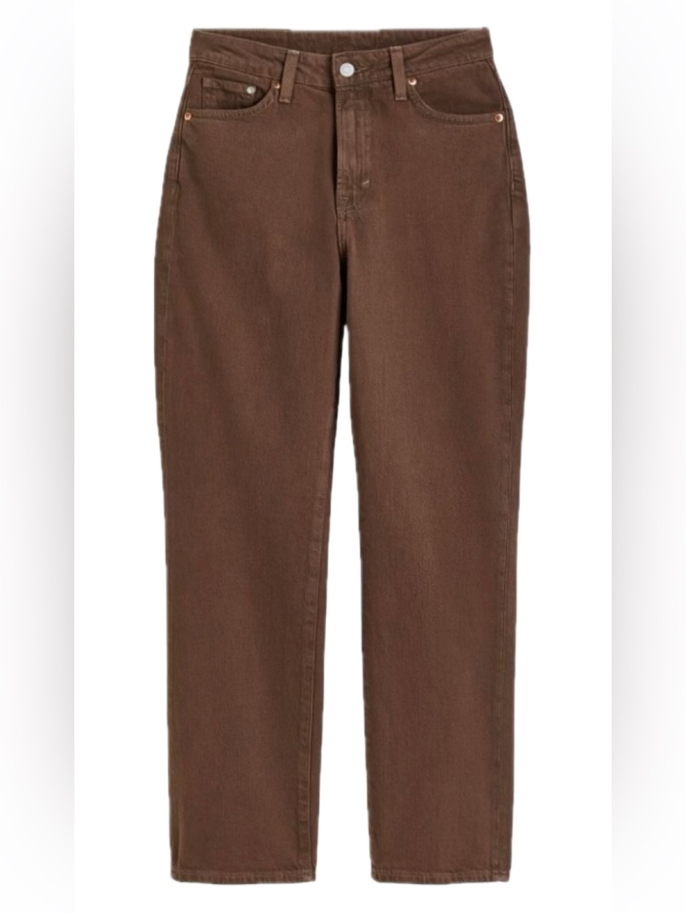H&M Brown Mom Ultra High Ankle Jeans